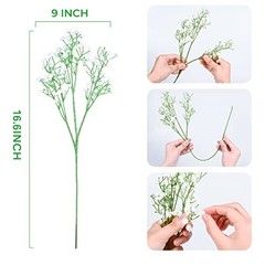 Babys Breath Artificial Flowers,30 Pcs Gypsophila Faux Flowers for White