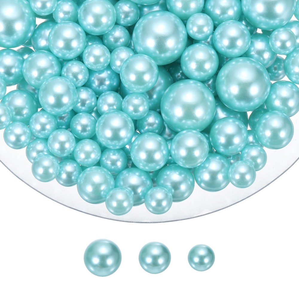 150Pcs, Pearl Bead for Vase Filler 20/14/10mm Floating Beads(Sky Blue)