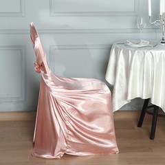 6 Dusty Rose SATIN UNIVERSAL CHAIR COVER Wedding Banquet Reception Decorations