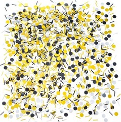 Black Gold Party Table 6mm,8x1mm, Confetti-blackgold-circlestrips-60g