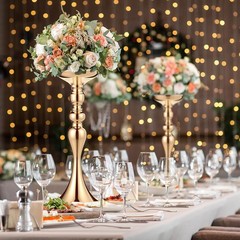 Gold Metal Flower Stand Set – 12 Pcs Tall Centerpieces for Weddings & Events