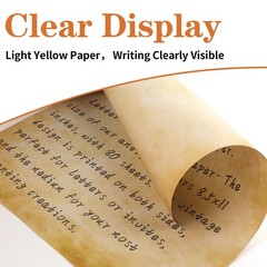80 Sheets Vintage Paper, 8.5″ x 11″ Letter Size Printer Letter, Brown