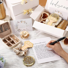 Bridesmaid Proposal Gift Set – 48 Pcs with Tumbler, Jewelry Box & More