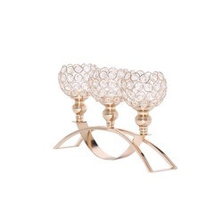 16″ wide Candelabra Beaded Globes Candle Holders Centerpiece Wedding Decorations
