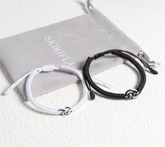 Matching Bracelets for Couples Anniversary Couple Gift Soulmate(White & Black)