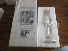 Bride in elegant pant suit cake topper IN BOX Weddingstar