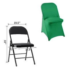 36 PCS Waterproof Stretch Spandex Folding Chair Covers, Dining Room Chair Sli…