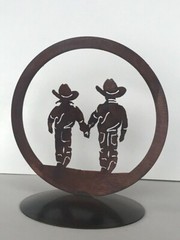 Laser Cut Steel Cake Top, Western Love, First Love