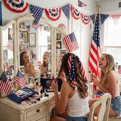 9 Pcs 250th Anniversary Merchandise Gift USA for Women America Patriotic