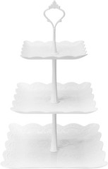 Charming White Tiered Cupcake Stand – Holds 18 Cupcakes for All Celebrations