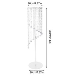10PCS 80cm/31.5in Wedding Flower Vase Clear Acrylic Floral Stand for Table
