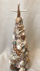 SEASHELL Topiary Tree Starfish Beach Centerpiece Shore Ocean Wedding Shell 15″