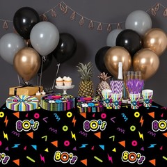 80’s Party Decorations Tableware – 80’s Theme Party Supplies, 80s Decorations…