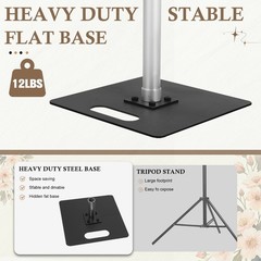 10x10ft Adjustable Wedding Backdrop Stand Background Curtain Pipe Stage Stand US
