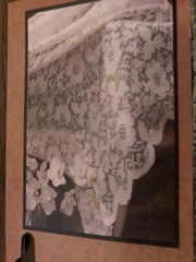 New in Original Packaging Floral Lace Table Overlay Ivory 54″ x 54″ Item LS16882