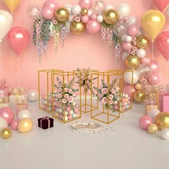 5Pcs Metal Flower Stands Wedding Flower Stand Rectangular Flower Display Rack