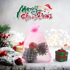 Organza Bags 4 x 6 in 50PCS, Small Gift Bags for 1 count (Pack of 50) Pink
