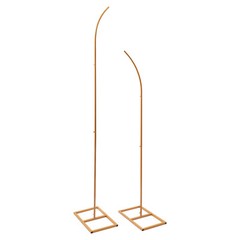 2PCS Gold Wedding Stand, 8ft & 6ft Wedding Archs, Balloon Flower Backdrop Stands