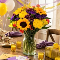 Benchmark Bouquets Flowering Fields Sunflower Bouquet – Mothers Day Flowers for