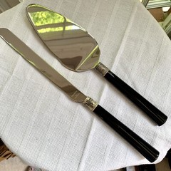 Vera Wang by Wedgwood «With Love» Black Cake Knife & Server Great Wedding Gift