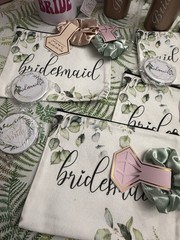 Bridesmaid Gift Set Tumblers Makeup Bags Scrunchies Bride Cup Wedding Party