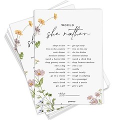 GardenCity Would She Rather, Bridal Shower 5X7 Inches, Rather
