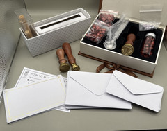 Lot of Fancy Letter J Wax Seal Stamp Set, Pineapple Deer European Style Kits
