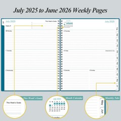2025-2026 Planner – 8.5″ x 11″ Weekly Monthly Planner from July 2025 to June …