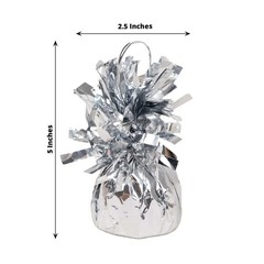 6 Silver Metallic Foil Balloon Weights DIY Wedding Reception Party Decorations