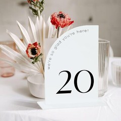10 Pack White Acrylic Half Arch Sign with Stand | 5×7 Inch Half Arch Acrylic …