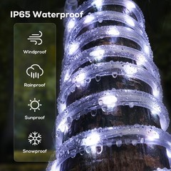 100Ft 720 LED Rope Lights Outdoor Waterproof with Remote, 8 Modes and 4 Brigh…