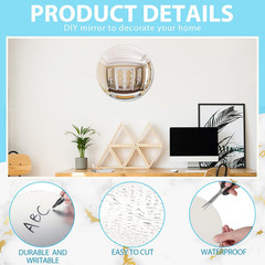 24-Piece Acrylic Round Mirror Trays for Wedding Centerpieces & Home Decor