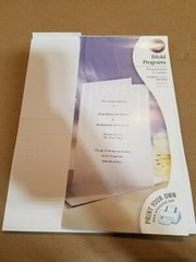 Wilton Bi-fold Programs – 17 sheets – White Simple Yet Elegant