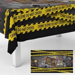 Crime Scene Table Cover Suspect Mystery 8″ x (Rectangular), Multicolored