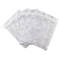 100Pcs 9X12cm Butterfly Organza Jewelry Gift Pouch Candy Pouch Drawstring9068
