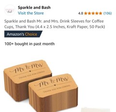 Mr. And Mrs. Drink Sleeves For Coffee Cups
