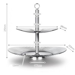 2 Tier Fruit Tray Modern Design Home Storage Space Saving for Dining Table
