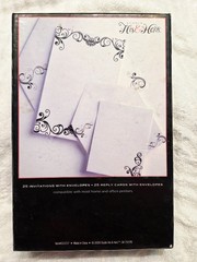 Studio His & Hers Black and White Flourish Design Wedding Invitations 25ct.