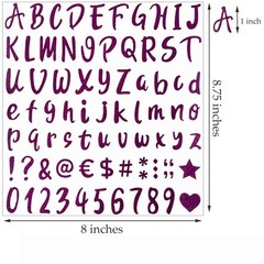 810 Pieces 10 Sheets Self-Adhesive Glitter letter stickers, Alphabet Number S…