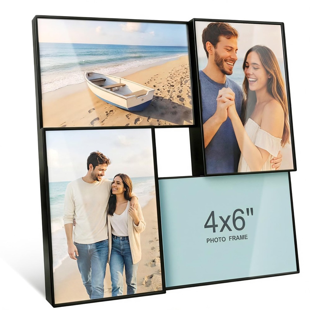 4×6 Collage Picture Frames, Multiple Photo Frame Collage for 4 Pcs 4 x 6 Phot…