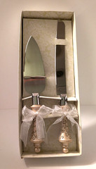 NIB Knife and Server Set, ResinMetal For Wedding Shower, Wedding, Graduation