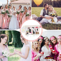 132 Pieces Wedding Survival Kit Bridal Mini Emergency Kit Bridal Party Proposal