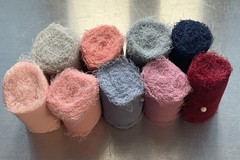 Chiffon Ribbon Mixed Color Silk Ribbon Set 9 Rolls 1.5″ x 3yd 2 Colors Used