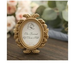 Balsa Circle 4 Gold 4″ Mini Baroque Oval Picture Frames Party Wedding Favors Tab