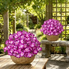 6 PCS Artificial Orchids Flowers,Fake Faux Flowers UV Resistant 6PCS Fuchsia
