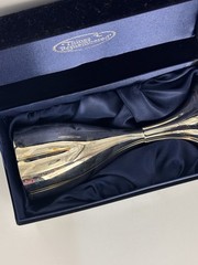 Things Remembered Silver Tone Engraved Champagne Flute Set of 2