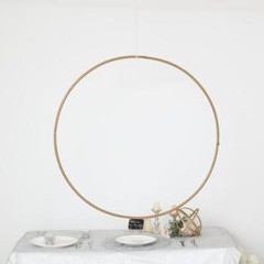 GOLD 36″ wide Round Metal Floral Hoop Wreath Ring Wedding Party Home Decorations