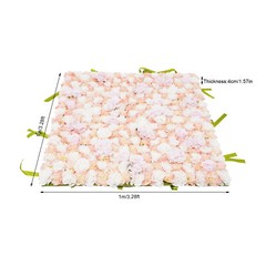 1m x 1m Silk Rose Flower Wall Panel – Eco-Friendly Artificial Floral Decor