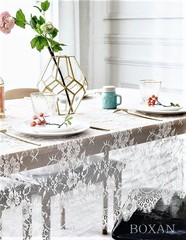 BOXAN 60×120 Inch Gorgeous White Lace 120″ x 60″ (Rectangular),