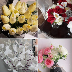 50Pcs Beaded Stick Bride Wedding Pearl Bouquet Party Decoration, Christmas Decor